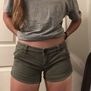 Small, olive green Hollister shorts